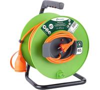 Electraline 20866138G - Avvolgicavo da giardino, 40 m, colore: verde