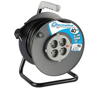 Electraline 20867018G - Avvolgicavo bricolage 40 m, colore: nero