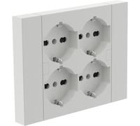 Electraline 22105 Multipresa da incasso Quadra 4 Posti Universali P40, compatibi