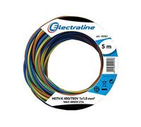 Electraline 25138 Cavo Unipolare N07V-K, Sezione 1x1.5 mm, 5 mt, Marrone/Blu/Ver