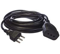 Electraline 46102 Prolunga 5 mt spina e presa piccola 10A, nero - sezione cavo 3G0,75 mm²