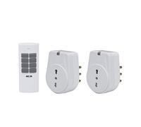 Electraline 48501 Prese Elettriche Radiocomandate con Telecomando, Spina e Presa Italiana