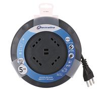 ELECTRALINE AVVOLGICAVO UFO DESIGN SUPER SLIM 5 MT 4 PRESE BIVALENTI SEZIONE CAV