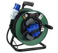 (TG. 25 M) Electraline 49209 prolunga in gomma con avvolgicavo 25 mt per camper,