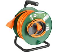 Electraline 49233 Prolunga Giardino con Avvolgicavo 50 mt Spina 16A e Presa Poli