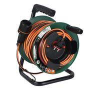 Electraline 49238 Prolunga Prolunga Jardín con avvolgitore Platino Fisso, 30 m, 2 x 1,5 mm, con presa europea Electralock dotata di un sistema di bloccaggio che impedisce la disconnessione spina-presa