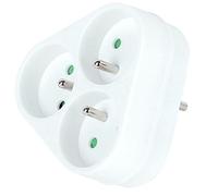 Electraline 531186 - Spina tripla, bianco