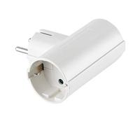 Electraline 55071 Adattatore 2 Prese Laterali, Spina Tedesca, Multipresa 2 Posti Schuko, Bianco