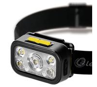 Electraline 58038 Lampada/Torcia frontale LED potente 600 Lumen, Batteria 1000mAh ricaricabile