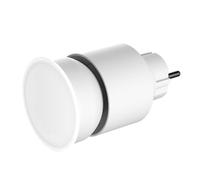 Electraline 58047 Faretto LED IP44 con 4 livelli di luminosità regolabile con dimmer da 20LM a 1000LM, Spina schuko, per uso Outdoor Bianco