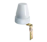 Electraline 58060 Interruttore Crepuscolare per Uso Esterno IP44, Confezione da 1,Bianco