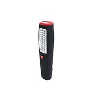 Electraline 58063 Torcia da Lavoro 30 7 LED Faro Frontale,con Gancio e Calamita Magnetica sul Retro, Soft Touch Ergonomica Antiscivolo, Nero/Rosso