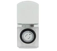 Electraline 58101 Programmatore Timer Giornaliero per Esterno, 16 A, Bianco