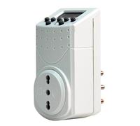 Electraline 58102 Programmatore Timer Digitale, Programmi Settimanali e Giornalieri, Italiana, Bianco, Presa 10/16A