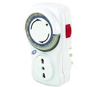 Electraline 58105 Programmatore Timer Settimanale, Ciclo Totale di 7 Giorni Consecutivi in Blocchi da 2 Ore, 10/16 A, Bianco