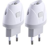 Electraline 58303 Torcia d'Emergenza Automatica con Funzione Luce di Cortesia, LED, Bianco (Confezione da 2)