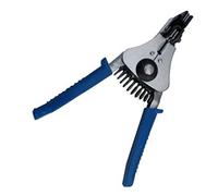 Electraline 59217 Pinza Spella-Cavi Spelafili Elettrici con Sistema Automatico, Blu/Argento