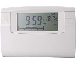 Electraline 59219 Cronotermostato Digitale Avanzato con 24 Programmi per tre livelli di temperatura Comfort/Risparmio energetico/Vacanze (antigelo) da Parete, Bianco