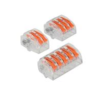 Electraline 59247 Kit di 45 Pz Morsetti con Leva/Morsettiere Elettriche/ 45 Connettori per Cavi: 20 pezzi a 2 Porte, 15 a 3 porte, e 10 a 5 Porte