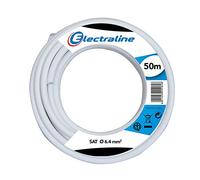 Electraline 600303 Cavo Satellite, Lunghezza 50 m, Bianco