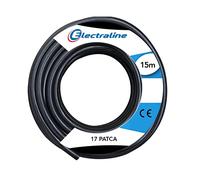 Electraline 60135016D - Bobina di cavo 17 PATCA 15 m, colore: Nero