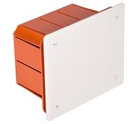 Electraline 60412 Cassetta di Derivazione da Incasso, Misura 198 x 153 x 70 mm, IP44, Arancione/Rosso/Bianco