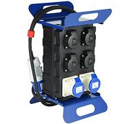 Electraline 60429 Quadro Elettrico di Distribuzione 4 prese Schuko, 2 Prese Industriali CEE, Spina a 2P+T, Cavo 2M H07RN-F 3G2,5, IP44