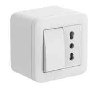 Electraline 60477 contenitore da superficie con presa bivalente e