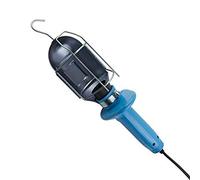 Electraline 60999 Lampada Portatile con Interruttore, Cavo 10 mt, Uso in Cantiere, Ispezione, Officina, Cantina, Lavoro, Garage, Nero/Azzurro