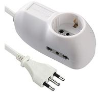 Electraline 62024 Multipresa 3 posti 1 schuko + 2 bivalenti 10/16A - cavo 1 m