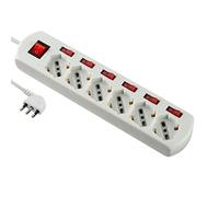 Multipresa con interruttori indipendenti 6 prese ELECTRALINE