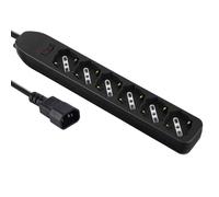 Electraline 62067 Multipresa per UPS con 6 posti bivalenti 10/16A con Inte 1,5 M