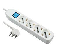 Electraline Ciabatta elettrica Multipresa 4 Posti colore Bianco - 62069