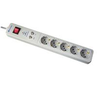 Electraline 62082 Multipresa Protetta con 5 Prese, Grigio