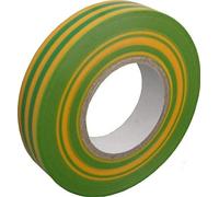 Electraline 62309 Nastro Adesivo Isolante, Lunghezza 25 m, Larghezza 15 mm, Verde/Giallo