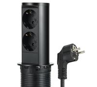 Electraline 62586 Multipresa Pop up a Scomparsa per Scrivania/Cuina Tavolo Presa