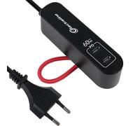Electraline 62655 Caricatore Portatile 60W, Power Delivery PD GaN con 2 USB tipo C Protocollo PPS per caricare tutti i device (computer inclusi), Prolunga Elettrica 1.5M, Spina Europea, Elestrico