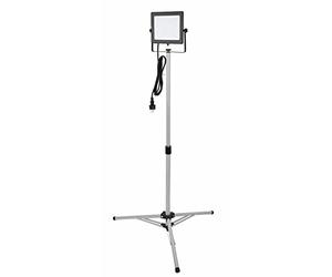 Electraline 63440 Proiettore Faretto LED su Treppiede, 50 W, Grigio, Cavo 2.5 m Impermeabile Ip65. Uso esterno, Feste e Barbeque in Giardino