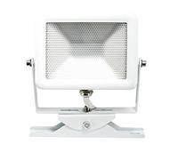 Electraline 63500 Proiettore Faretto Slim da Esterno, IP65 a LED con Staffa, 10W, Bianco, proiettore faretto slim da esterno ip65 a led con staffa 10w bianco