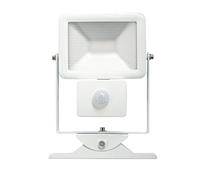 Electraline 63510 Proiettore Faretto Slim da Esterno, IP44 a LED con Sensore di Movimento, 10W, Bianco
