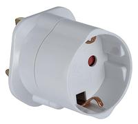 Electraline 70030 Adattatore da Viaggio, Da Europa/Germania verdo UK, Nero