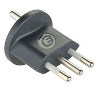 Electraline 70035 Adattatore Permanente da Spina Tedesca/Schuko/Europea a Italiana 10A, Nero, Confezione da 1