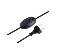 Electraline 70117 Interruttore Varialuce Dimmer con Cavo da 1.5 Metri, Max 160W, Small, Bianco, Nero