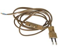Electraline 70528 Cablaggio con Interruttore e Spina, Lunghezza 1,5 m, Oro