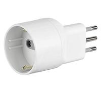 ADATTATORE SCHUKO ASSIMETRICA SALVASPAZIO ELECTRALINE BIANCO 2P+T 10A PEZZI 5