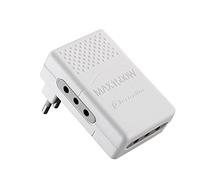 Electraline 71037 Adattatore Piatto Triplo, Spina 10A 230V, Presa 10/16A 230 V, Bianco Opaco