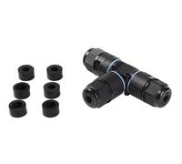 Electraline 71738 Connettore Stagno a forma di T, 5 Poli, 3 Vie, Ideale per giardini e spazi esterni, Per cavi esterni IP68
