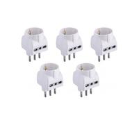 Electraline 71920 Adattatore Triplo 1 Schuko 2 Prese 10/16a Spina 16A 230V 5pz
