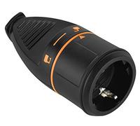 Electraline 71935 Presa Cablabile Elettrica Electralock Schuko dotata di Meccanismo di Blocco che impedisce disconnessioni accidentali della spina, nero