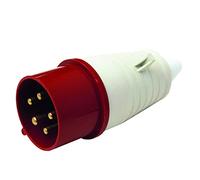 Electraline 80808 Spina Elettrica Industriale, IEC, 16A, 3P+N+T, 380V, Rosso